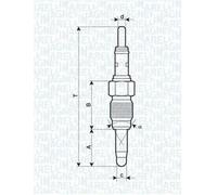 Bujía de incandescencia Calentador metálico 062900083304 MAGNETI MARELLI para VW