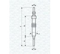 Bujía de incandescencia Calentador metálico 062900089304 MAGNETI MARELLI