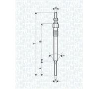Bujía de incandescencia Calentador metálico 062900090304 MAGNETI MARELLI