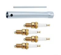 Bujía F7TC para Generador Cortacésped para tractor 6 para uds | Ignición para fuerte, para rango térmico amplio, terminal extraíble, reduce acumulación de , para ideal motor 4 tiempos