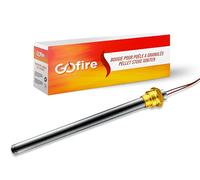 Bujía para estufa de pellets genérica - Compatible/adaptable PIAZZETTA/SUPERIOR/JOLLY MEC/INTERSTOVES/INVICTA/MCZ/FREEPOINT/RED/KAUSIFLAM/SKIA (150/140 mm, Ø9,9 mm, 280 W, tuerca 3/8)