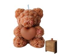 Bujía Parfumée Nuestro | Bujía D'Aromathérapie En Forme D'Ours 3D Mignon | Décoration Relaxante, Ornement Créatif Longue Durée | Chambre, Escritorio, Regalo, Ambiance