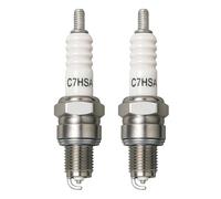 Bujias Coche Gasolina, 2 Pcs C7HSA Bujía Reemplaza | Ciclomotores y Motocicletas, Antiparasitarias para Mejorar el Rendimiento del Motor y Una Ignición Eficiente
