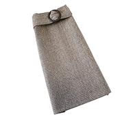 BUJNIE Falda midi de invierno para mujer, cintura alta, talla grande, falda de longitud media con botones, falda de un solo paso