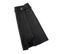 BUJNIE Falda Midi Faldas Invierno Nueva Mujer Cintura Alta Tamaño Grande Falda De Longitud Media Con Botones Falda De Un Paso