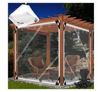 BUJNIE Lona Transparente Lona Impermeable Transparente con Ojales Pieghevole PVC Tenda a Antipioggia para Almacenes, Camping, Almacenamiento, Casetas para Perros y Terrazas (3x1.2m/9.84x3.94ft)