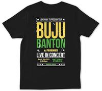 Buju Banton Shir Long Walk To Freedom Mark Anthony Myrie Ragga Regg Unisex 100% Cotton Short-Sleeve T-Shirts Black XXXL