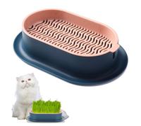 Bukezudang Jardinera De Hierba para Gatos, Cuencos para Plantas De Hierba para Gatos, Césped para Gatos Caja, Bandeja Hidropónica para Hierba De Gato, Bandeja De Germinación Desmontable