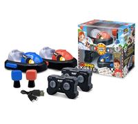 BUKI 37296 - Set de 2 Karts RC para niños Desde 6 años - Coches teledirigidos 2,4 GHz con Modos Carrera y Batalla - Stickers incluidos y baterías Recargables por USB