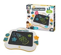 BUKI FK014 - Mi Primera Pizarra mágica Desde 18 Meses - Pizarra de Dibujo Ligera para niños con asa, 4 Sellos de Silicona, Pantalla Multicolor, 35x30 cm, Solo 500 g