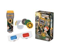 BUKI France - Proyector Dinosaurios 3D Infantil - 24 imágenes para proyectar hasta 1 m - Gafas 3D Incluidas - Linterna de 5 años - 6339DIN