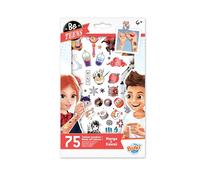 Buki TA007 - Tatuajes temporales para niños de 6 años - Diseños Manga & Kawaii, fáciles de aplicar y Lavar
