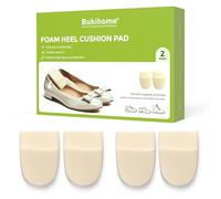 Bukihome Almohadillas de talón - 2 pares de espuma viscoelástica para tendinitis de Aquiles, inserciones de cuña para fascitis plantar, dolor de talón, espolón óseo, insertos de elevación de zapatos