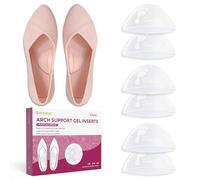 Bukihome Arch Support Inserts for Plantar Fasciitis - Anti Gravity Design - 3 Pairs Adhesive Gel Arch Pads for Women & Men - High Arch Support Insoles for Flat Feet,Relieve Pressure - Small