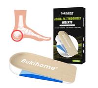 Bukihome Cojines ortopédicos para levantamiento de talón, para aliviar el dolor de talón, tendinitis de Aquiles, fascitis plantar, L