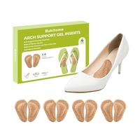 Bukihome Cuscinetti Metatarsali - 4 paia Cuscinetto in gel per l'avampiede, Cuscinetti metatarsali adesivi per le scarpe,Cuscinetti per piedi riutilizzabili - 0.3 inch - Cork
