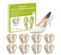 Bukihome Cuscinetti Metatarsali - 8 paia Cuscinetto in gel per l'avampiede, Cuscinetti metatarsali adesivi per le scarpe,Cuscinetti per piedi riutilizzabili - 0.47 inch - Beige
