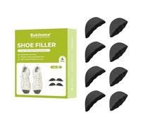 Bukihome Insert para zapatos - 4 pares de plantillas para hacer los zapatos más pequeños, cojines para el talón, reductor de talla para adaptar los zapatos, cojines para mujer, negro, M