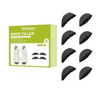 Bukihome Inserto de relleno de zapatos: 4 pares de rellenos de zapatos para zapatos demasiado grandes, cojines de talón para mujer, inserciones de dedos, reductor de tamaño que hace que los zapatos se