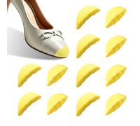 Bukihome Inserto de relleno de zapatos: 6 pares de plantillas para hacer zapatos más pequeños, almohadillas para talón, reductor de tamaño para que los zapatos se ajusten, cojines para mujer, amarillo