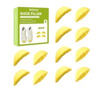 Bukihome Inserto de relleno de zapatos - 6 pares de zapatos rellenos para zapatos muy grandes, cuellos de tacón para mujer, insertos en los dedos, reductor de tamaño para zapatos de maquillaje