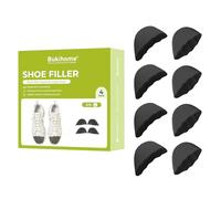 Bukihome Lote de 4 pares de plantillas de relleno para zapatos demasiado grandes, almohadillas de talón para mujer, plantillas de dedos, reductor de talla para adaptarse a los zapatos