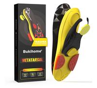 Bukihome Plantillas Ortopédicas para Aliviar el Dolor Metatarsal y del Antepié - Soporte Arqueado Reforzado, Fascitis Plantar y Neuroma de Morton - Ajuste para Zapatos de Running y Trabajo -XL