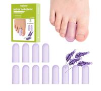 Bukihome Protector Dedos Pies Silicona - 12 Pack Gel Toe Cap Toe Protector - Protector dedo gordo pie para aliviar el dolor, protección para los dedos de los pies en caso de callos y durezas(Small)