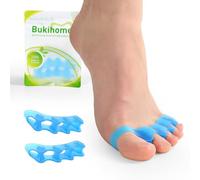 Bukihome Separadores de dedos, 4 pares de espaciadores de gel suave para corregir juanetes, estirador de dedos para alivio terapéutico de la fascitis plantar, dedos en garra