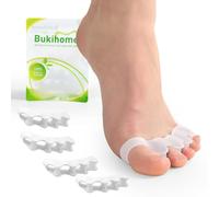Bukihome Separadores de dedos, 6 pares de espaciadores de gel suave para corregir juanetes, estirador de dedos para alivio terapéutico de la fascitis plantar, dedos en garra, dedos en martillo, dolor