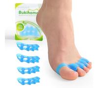 Bukihome Separadores de dedos, 6 pares de espaciadores de gel suave para corregir juanetes, estirador de dedos para alivio terapéutico de la fascitis plantar, dedos en garra, dedos en martillo, dolor