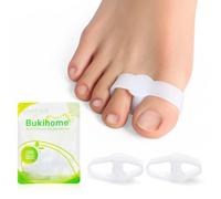 Bukihome Séparateurs d'orteils Correcteur d'oignons - Lot de 8 ecarteur orteil avec extrait d'aloe vera, adaptés aux oignons et aux orteils qui se chevauchent, réduisent la douleur(White)