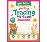 Buksova My First Tracing Workbook for Kids Ages 3-4: Lines, Shapes & Patterns | Pencil Control & Pre-Writing Skills (Buksova Learning Series)