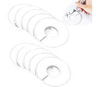 BUKYCAT 10 Piezas Divisores de Perchas Redondas, Separadores de Armario de Ropa, Separadores de Talla de Estante de Ropa para la Distribución Principal del Tamaño de la Ropa (Blanco)