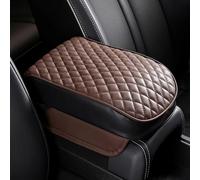 BUKYYY Cojín del Apoyabrazos del Coche, para Ford Ranger SuperCab T6 2011-2024 La Consola Central De Cuero Cubiertas De Reposabrazos De Protector,D/Brown