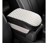 BUKYYY Cojín del Apoyabrazos del Coche, para Hyundai Elantra Sedan/Elantra 2015-2026 La Consola Central De Cuero Cubiertas De Reposabrazos De Protector,C/White