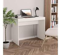 BULANED Mesa Escritorio Gaming para Ordenador, Office Desk de Aglomerado Blanco 90x40x72 cm