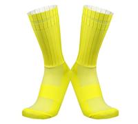 BULBEAWICK Anti Slip Silicone Summer Aero Cycling Socks Men Bicycle Sport Running Bike Socks(Yellow)