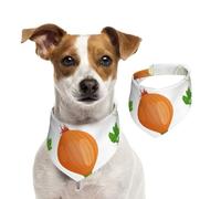 Bulbo de Cebolla roja,Pañuelos de algodón para Perros, Bufandas Ajustables para Mascotas,S