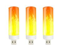Bulbo LED Flame Light - Luz De Llama Con Efecto Parpadeo Natural | USB Recargable Lintería Tipo Fuego | Linterna LED De Ahorro De Energía Para Chimenea, Habitación, Fiesta, Decoración De Bar E