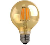 Bulbright 1 Unidades 8W G80 Amber LED Bombilla de Filamento, Retro Bombilla, Estilo de Edison,220-240V, E27, Luz Blanca Cálida 2700K, 8W LED Bombilla Sustituye a 80W bombilla incandescent (8.1)