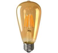 Bulbright 1 Unidades 8W ST64 Amber LED Bombilla de Filamento, Retro Bombilla, Estilo de Edison，220-240V, E27, Luz Blanca Cálida 2700K, 8W LED Bombilla Sustituye a 80W bombilla incandescent