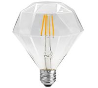 Bulbright - Bombilla LED de filamento D95, forma de diamante, 4 W, casquillo E27, luz blanca cálida, 2700 K, equivalente a 40 W, 220 - 240 VAC, regulable, 2700 k blanco cálido, E27, 4.00W 220.00V
