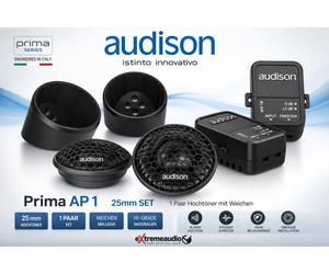 Bulck Pack Audison AP 1 tweeter 26 mm 4 ohmios 150 vatios incl. suave - 1 par