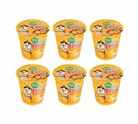 Buldak Ramen fideos sabor a queso - 6 unidades de fideos de taza, agitador de pollo caliente coreano marca Samyang