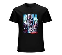 bulei Anuel AA Real hasta La Muerte 3.0 Reggaeton Regueton Trap Unisex 100% Cotton Short-Sleeve T-Shirts Black XXL