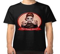 bulei Bianca del Rio Not Today Satan ! Unisex 100% Cotton Short-Sleeve T-Shirts Black L