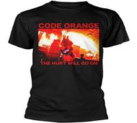 bulei Code Orange Red Hurt Shirt Punk Metal Band Unisex 100% Cotton Short-Sleeve T-Shirts Black XXL