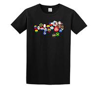 bulei Copa America 2015 Logo Unisex 100% Cotton Short-Sleeve T-Shirts Black L