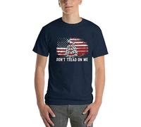 bulei Don't Tread ON ME The Snake American Flag Unisex 100% Cotton Short-Sleeve T-Shirts Black XXXL